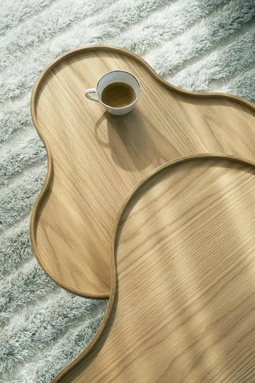 Flower mono bord 62x66 cm - H39 Ek lackad-nutmeg RAL1019 - Swedese