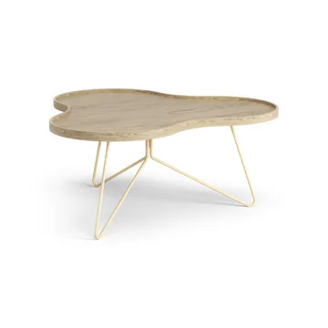 Flower mono bord 84x90 cm - H39 cm Ek lackad-beige RAL 1001 - Swedese