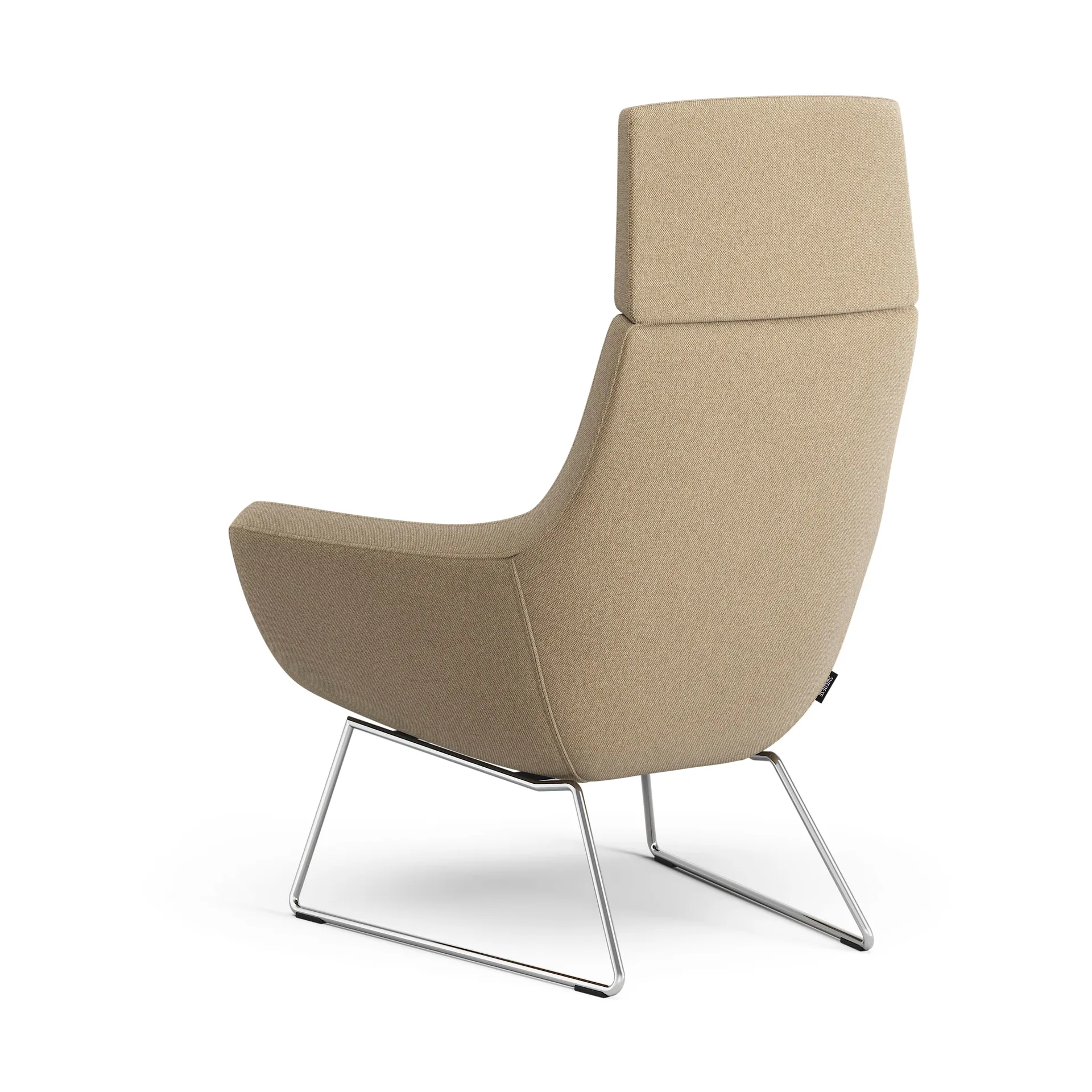 Happy fåtölj hög, MLF 12 Mordon-krom Swedese