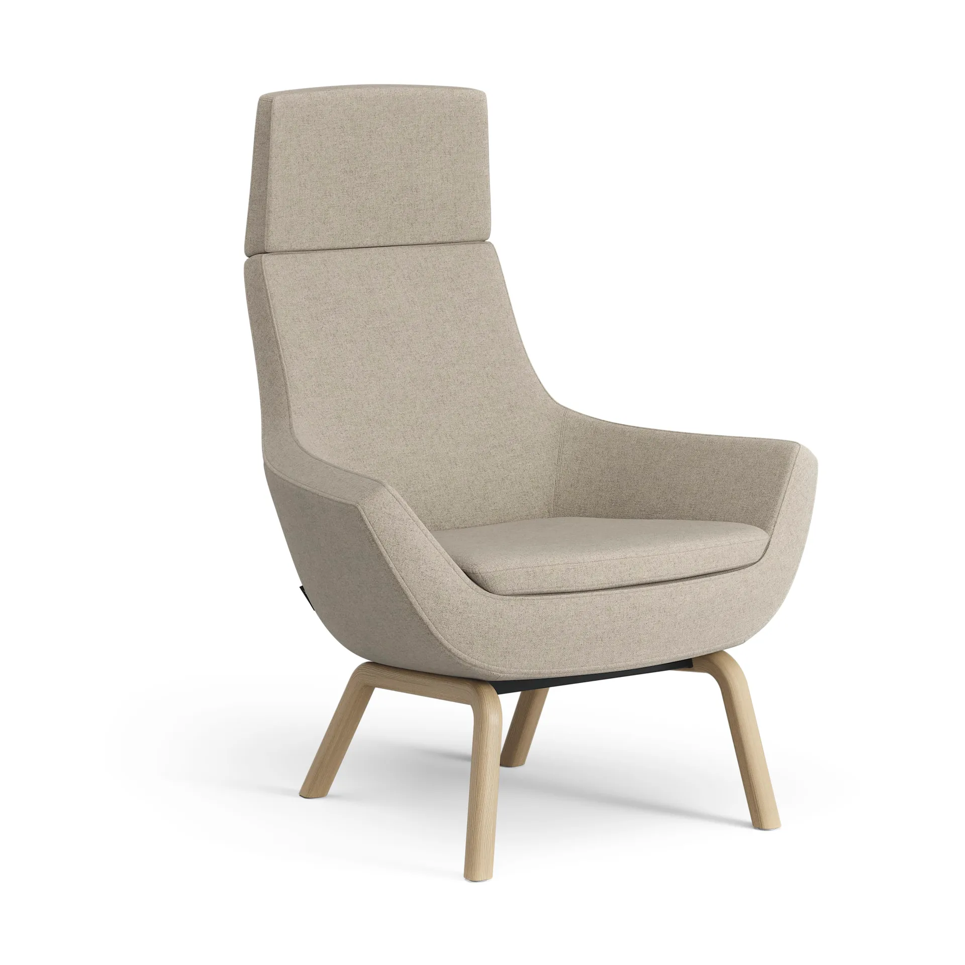 Happy fåtölj hög, MLF 20 Upminster-ask ekbets Swedese