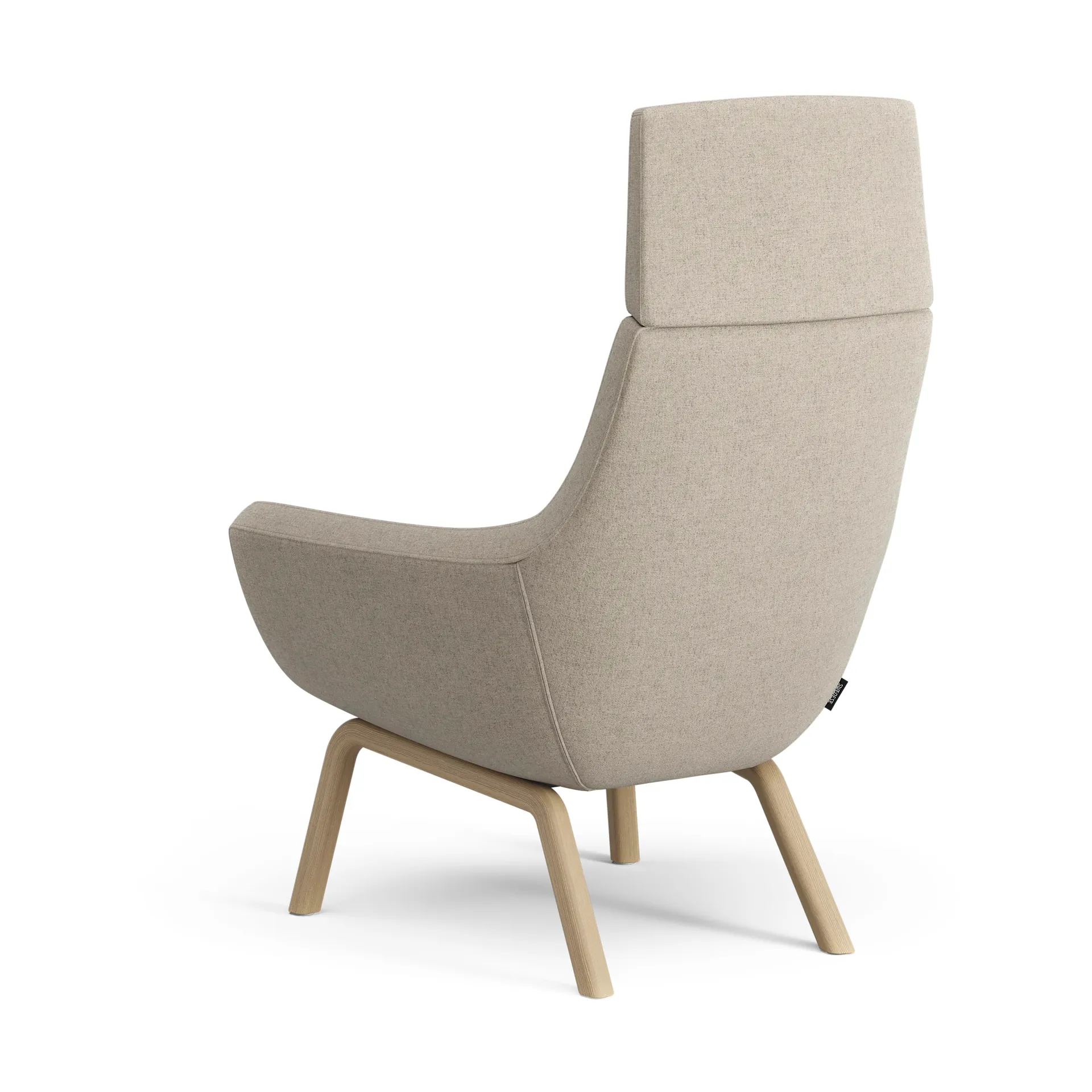 Happy fåtölj hög, MLF 20 Upminster-ask ekbets Swedese