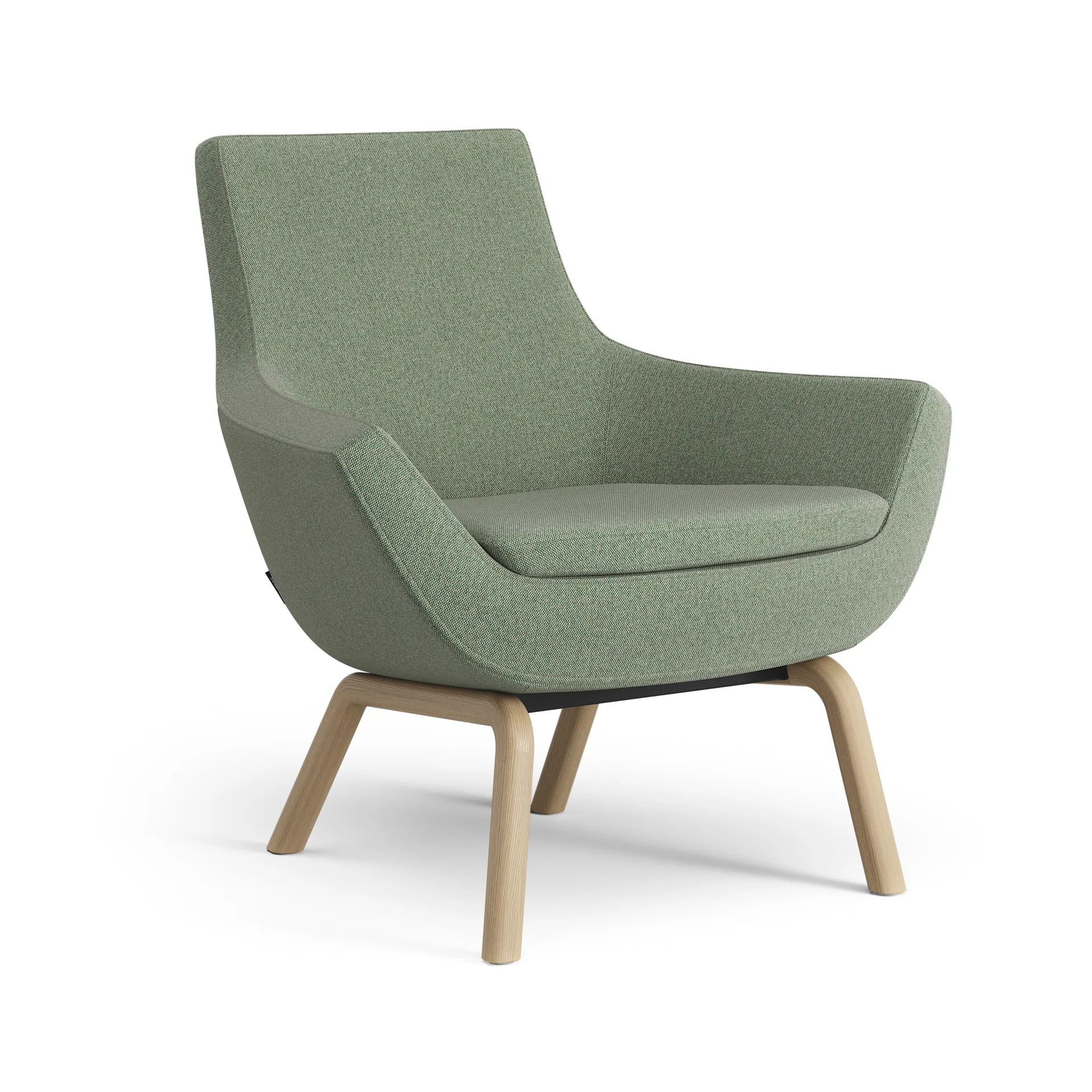 Happy fåtölj låg, MLF 09 Monument-ask naturlack Swedese