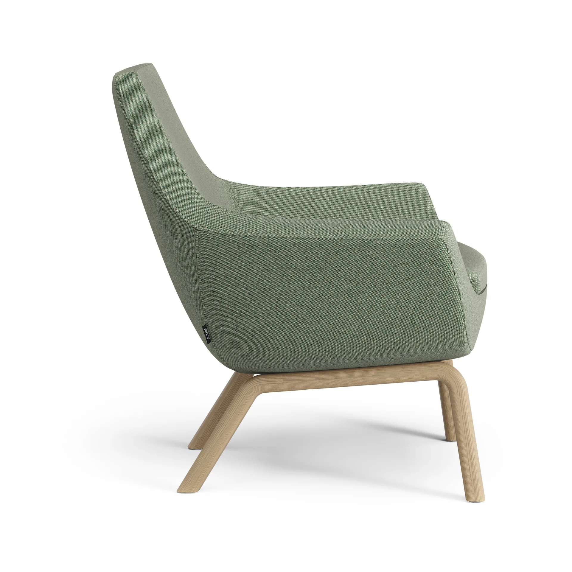 Happy fåtölj låg, MLF 09 Monument-ask naturlack Swedese