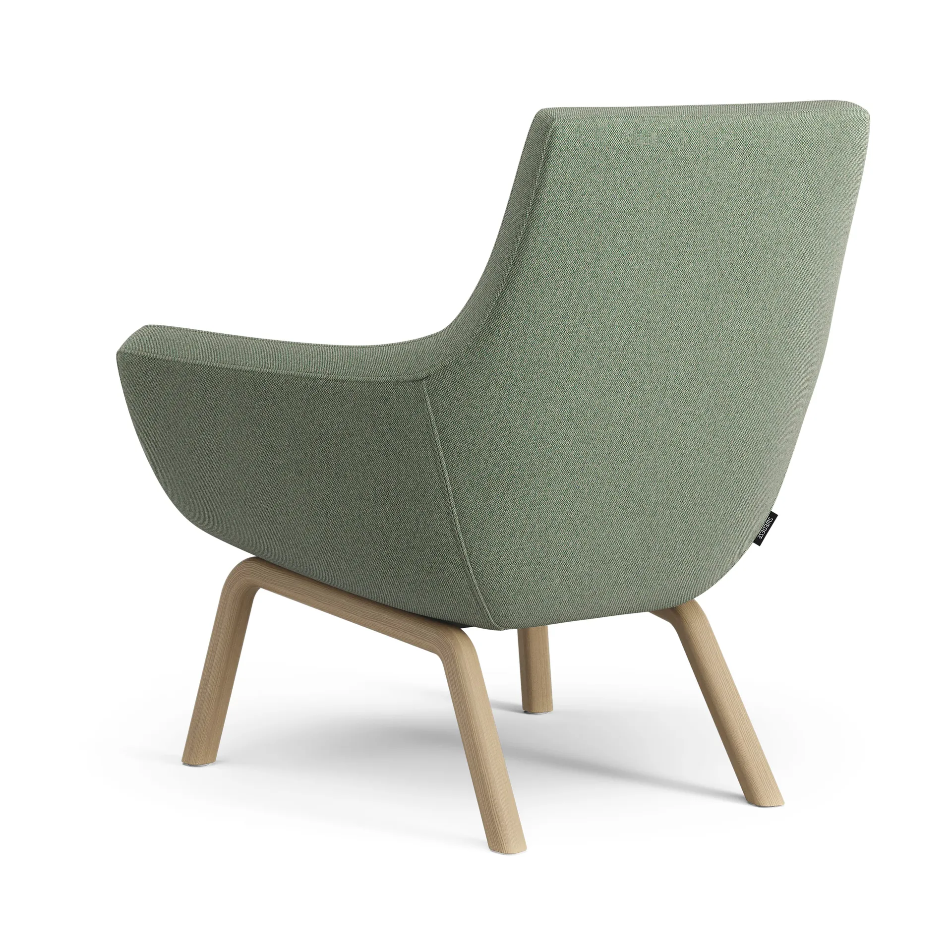 Happy fåtölj låg, MLF 09 Monument-ask naturlack Swedese