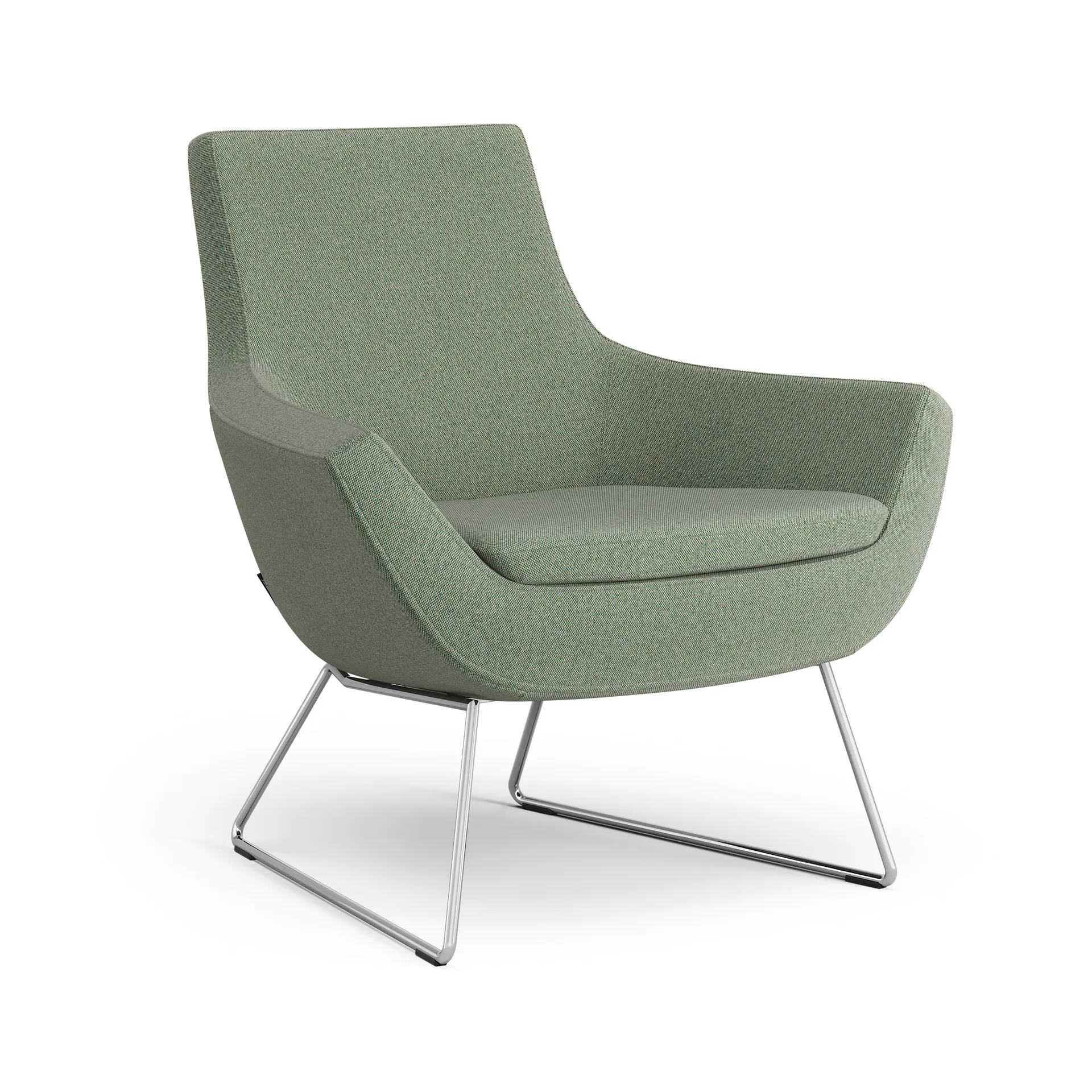 Happy fåtölj låg, MLF 09 Monument-krom Swedese