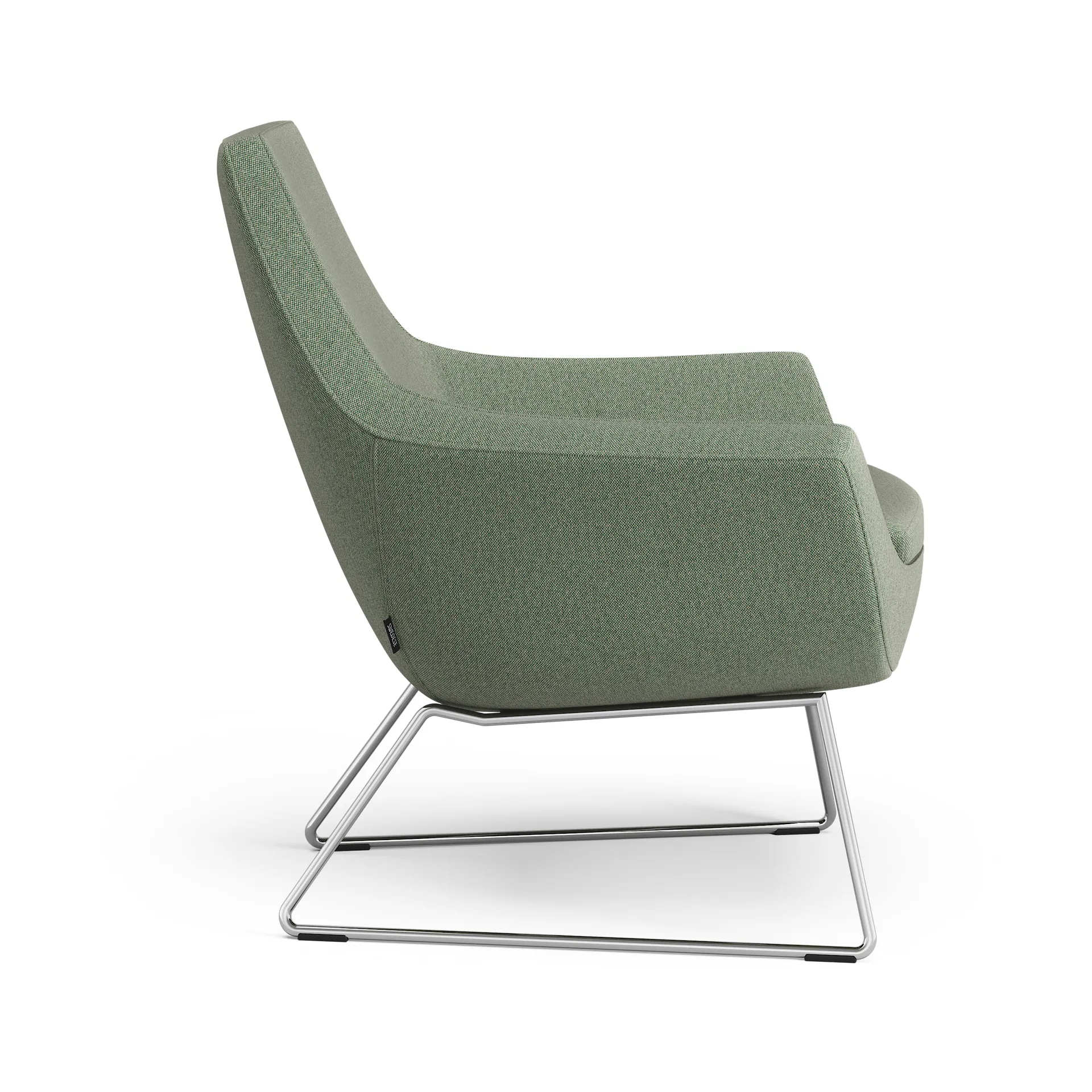 Happy fåtölj låg, MLF 09 Monument-krom Swedese