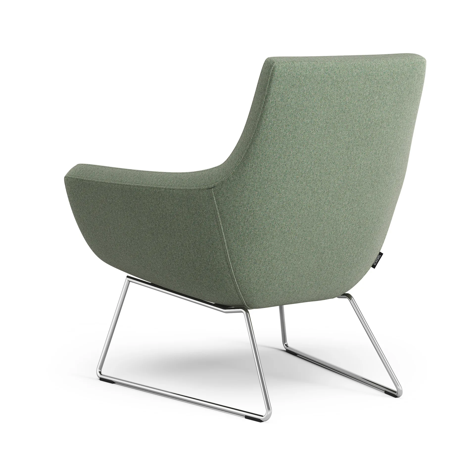 Happy fåtölj låg, MLF 09 Monument-krom Swedese