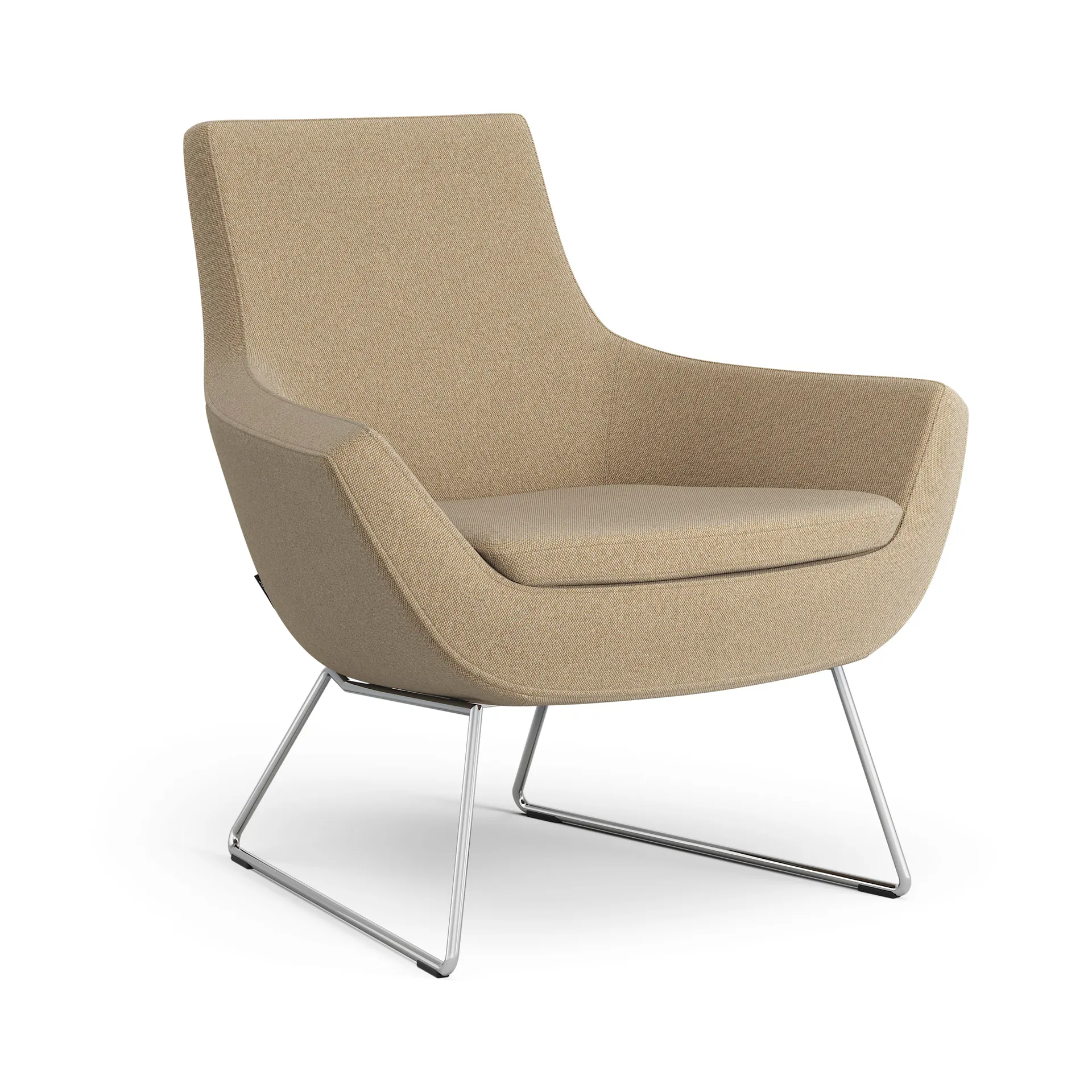 Happy fåtölj låg, MLF 12 Mordon-krom Swedese