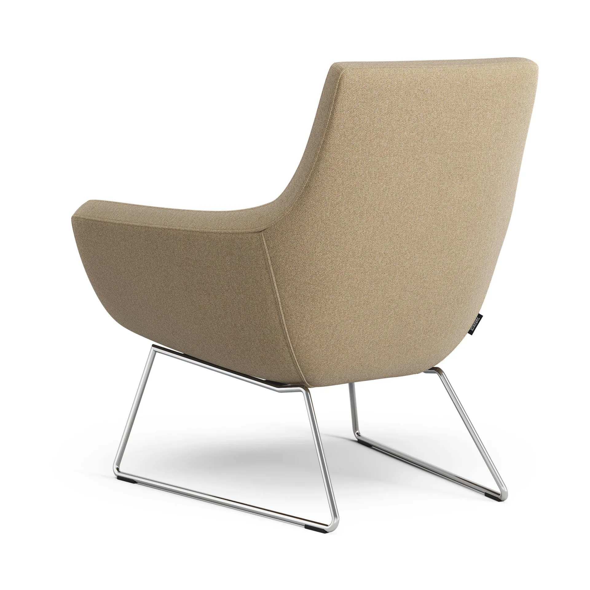 Happy fåtölj låg, MLF 12 Mordon-krom Swedese