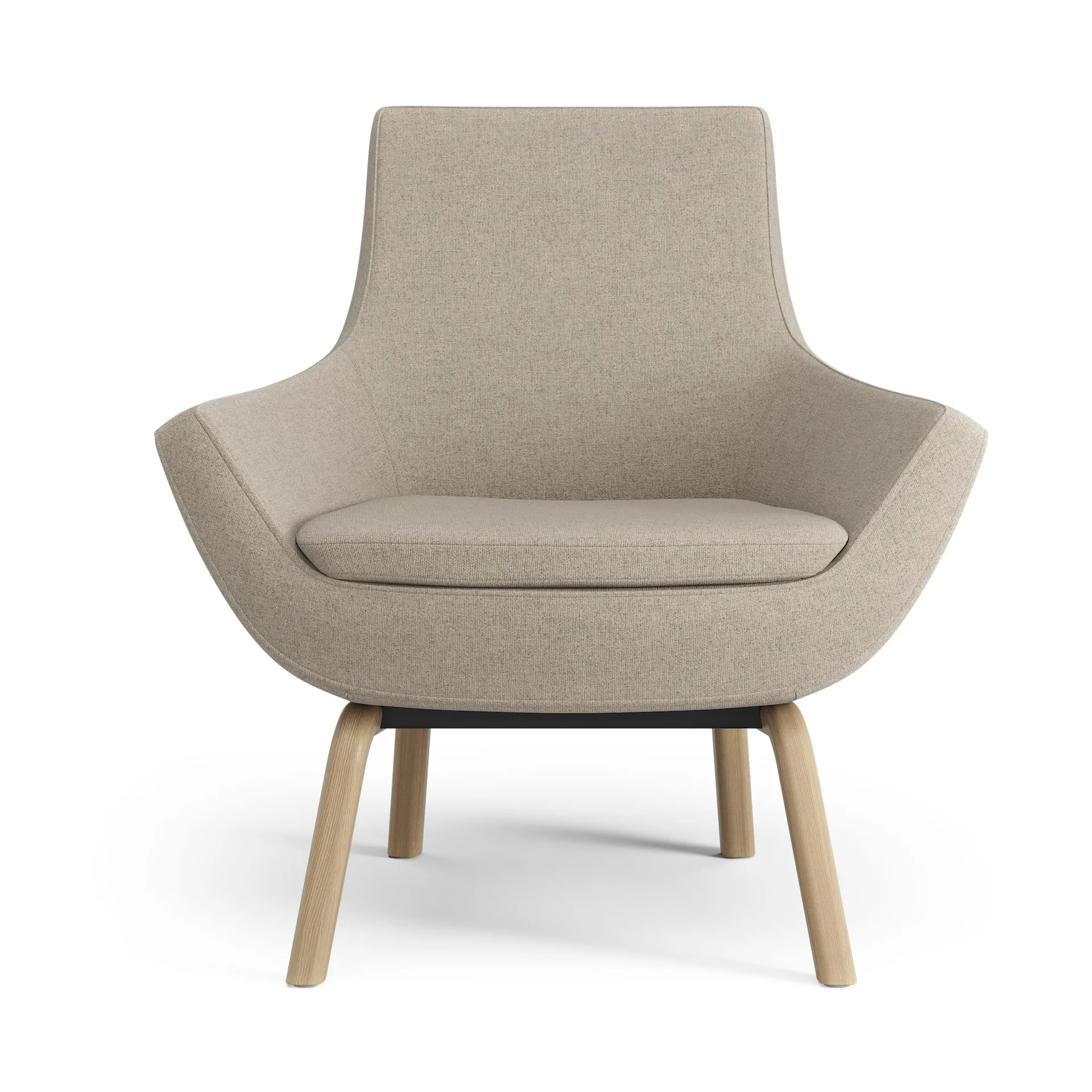 Happy fåtölj låg, MLF 20 Upminster-ask ekbets Swedese