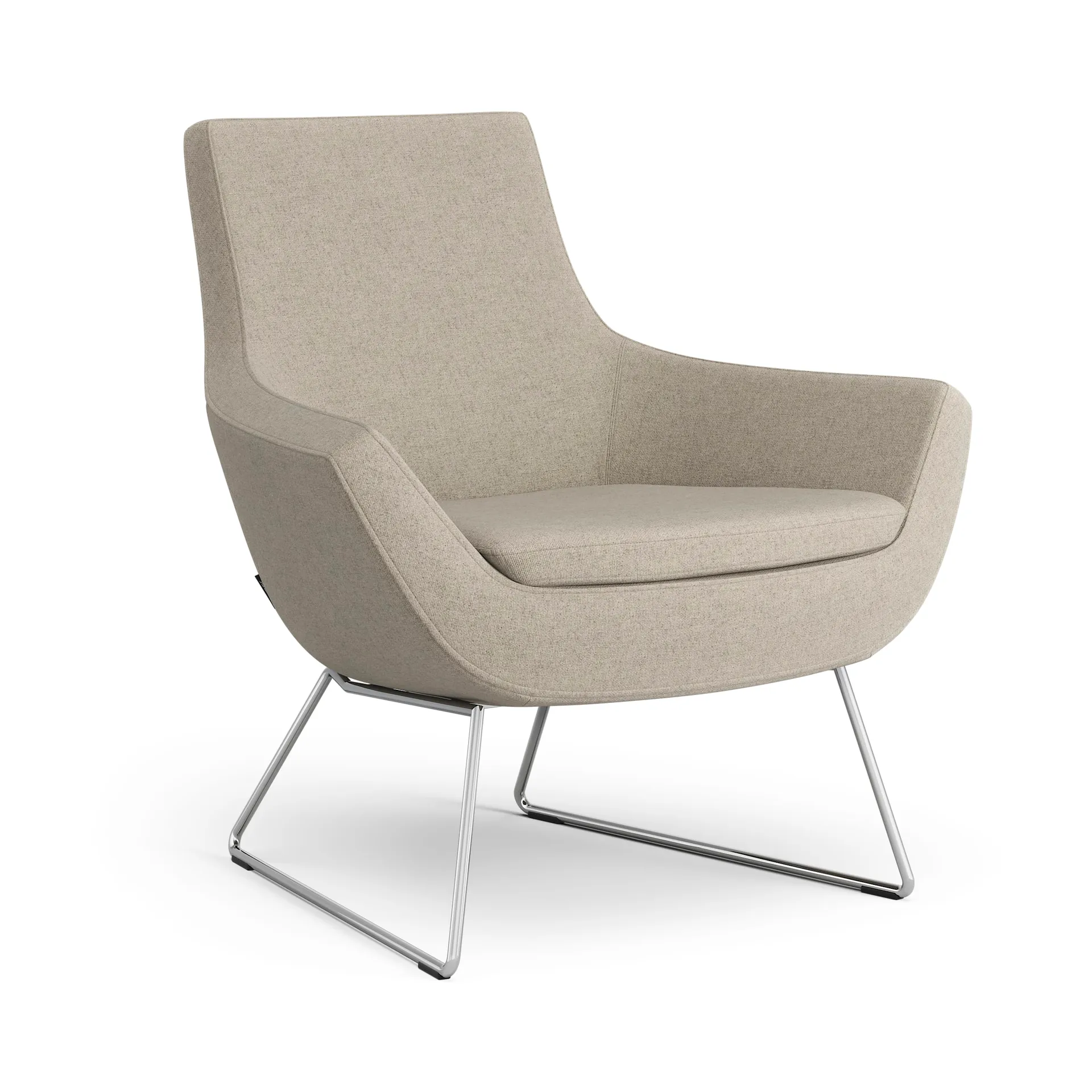 Happy fåtölj låg, MLF 20 Upminster-krom Swedese