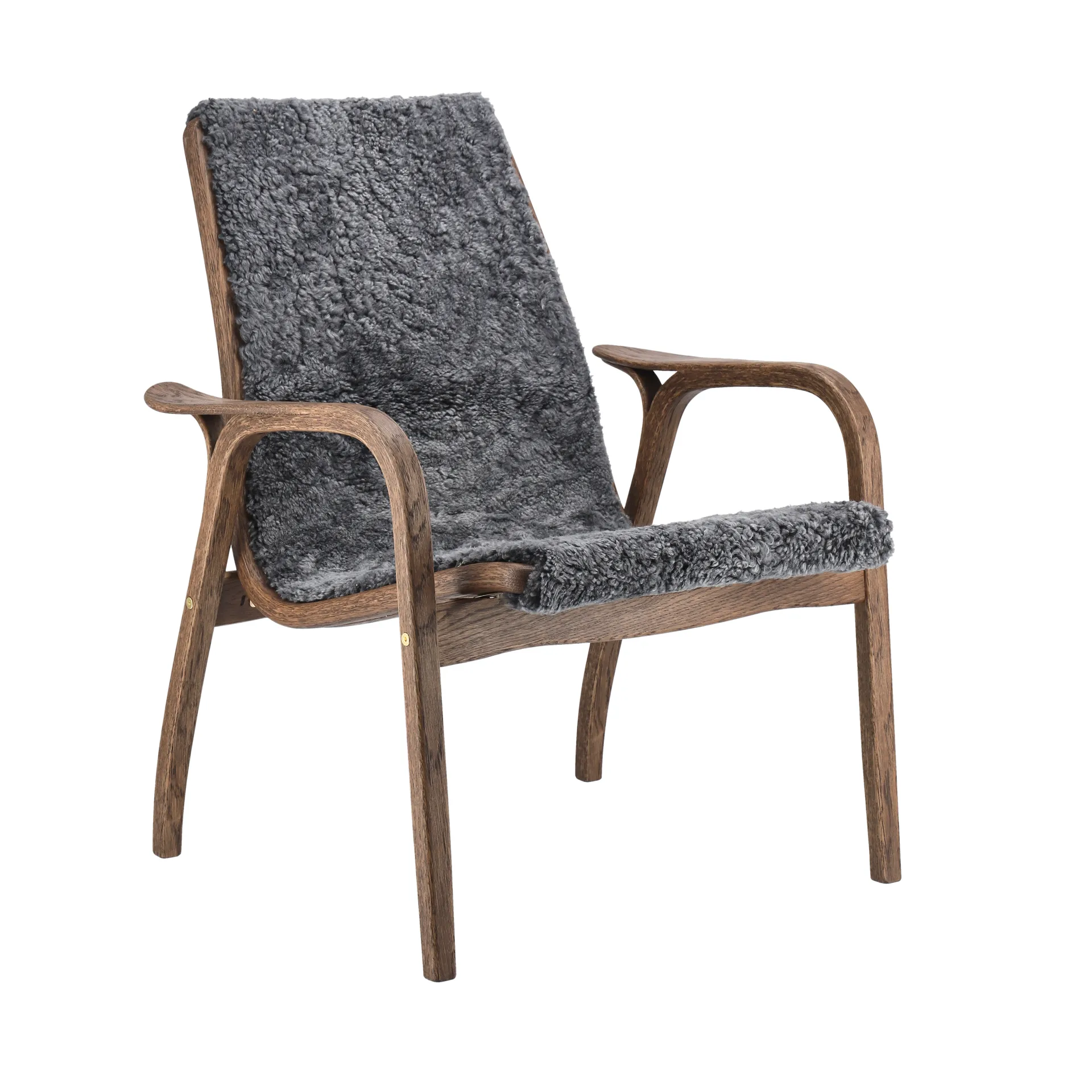 Laminett fåtölj ek/fårskinn Special Edition, Rubio Monocoat Chocolate-Charcoal Swedese