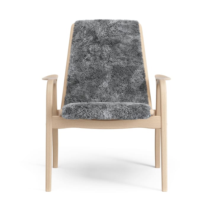 Laminett fåtölj lackad bok/fårskinn, Scandinavian Grey (grå) Swedese