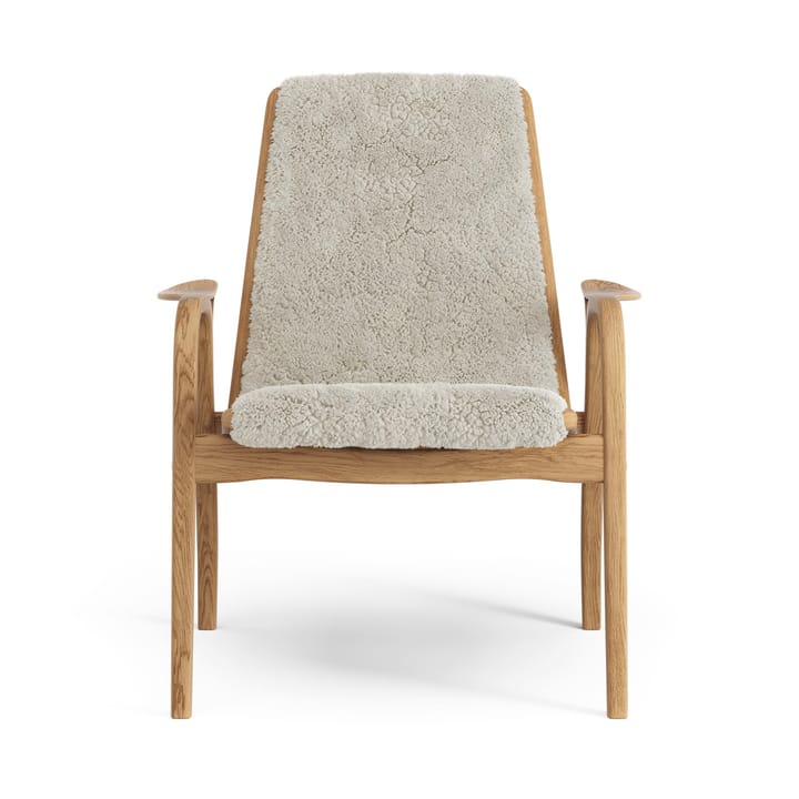 Laminett fåtölj oljad ek/fårskinn, Moonlight (beige) Swedese