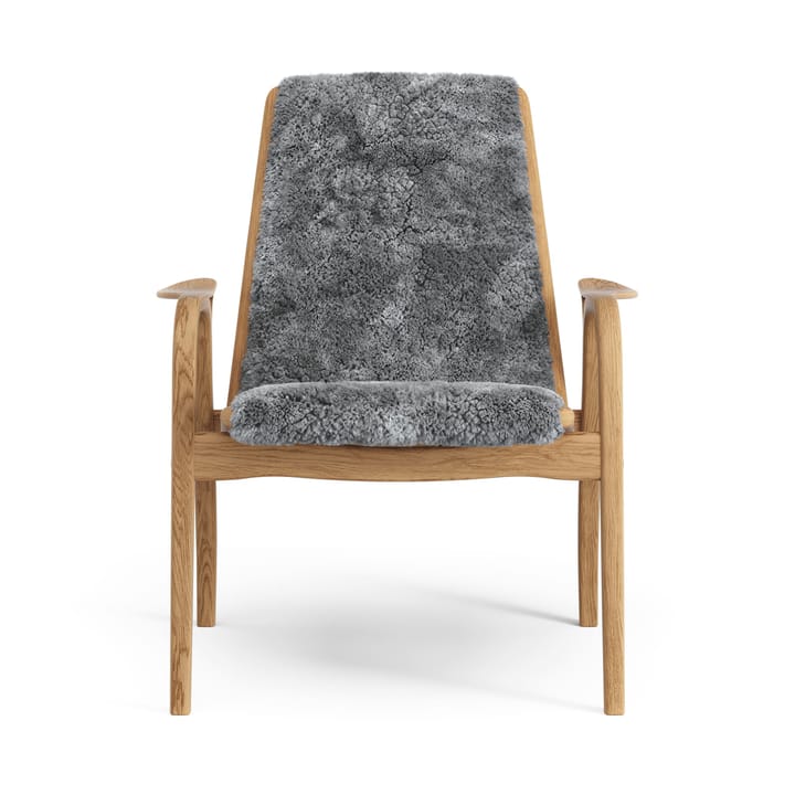 Laminett fåtölj oljad ek/fårskinn, Scandinavian Grey (grå) Swedese