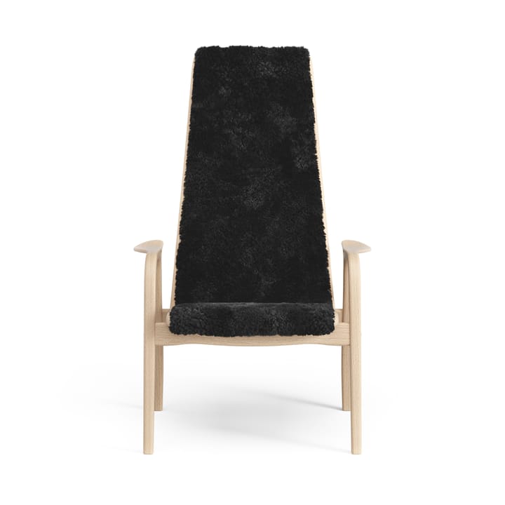 Lamini barnfåtölj lackad bok/fårskinn, Black (svart) Swedese