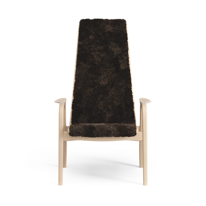 Lamini barnfåtölj lackad bok/fårskinn, Espresso (brun) Swedese