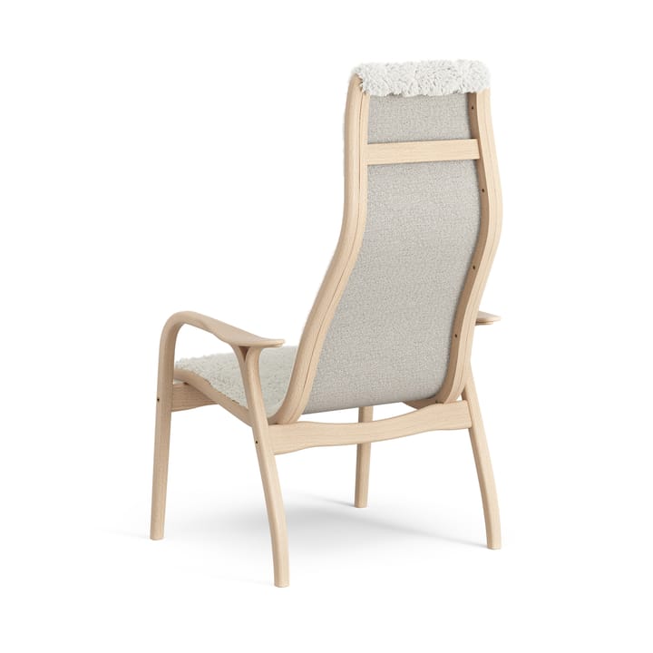 Lamini barnfåtölj lackad bok/fårskinn, Offwhite (vit) Swedese