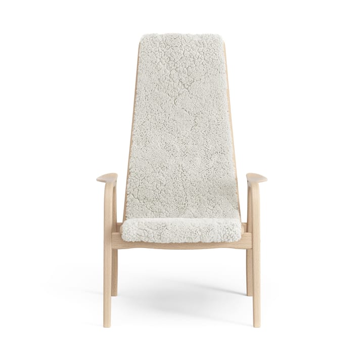 Lamini barnfåtölj lackad bok/fårskinn, Offwhite (vit) Swedese