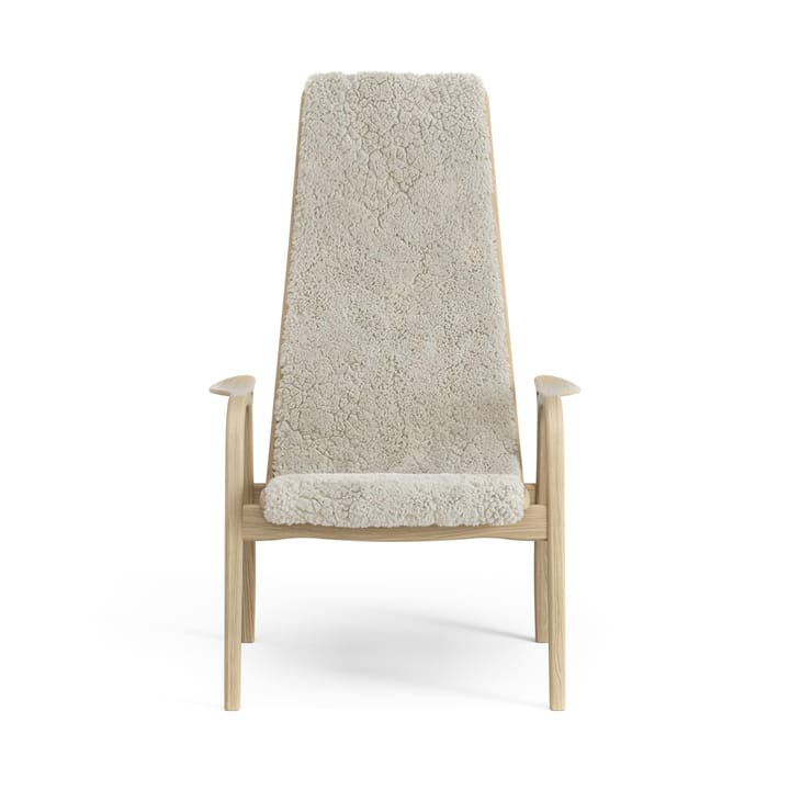 Lamini barnfåtölj lackad ek/fårskinn, Moonlight (beige) Swedese