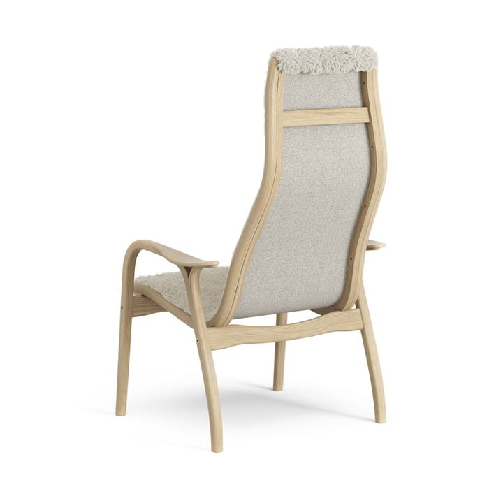 Lamini barnfåtölj lackad ek/fårskinn, Moonlight (beige) Swedese