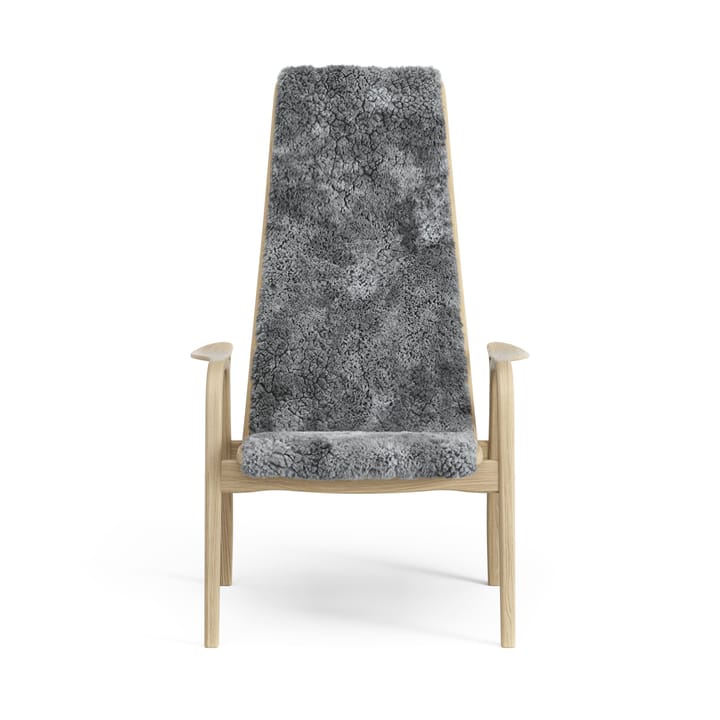 Lamini barnfåtölj lackad ek/fårskinn, Scandinavian Grey (grå) Swedese