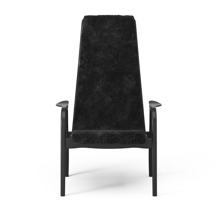 Lamino fåtölj Black Edition, Svart fårskinn-svartbetsad bok Swedese