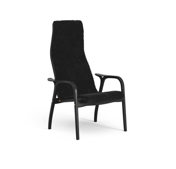 Lamino fåtölj - Fårskinn black-svartbetsad bok - Swedese