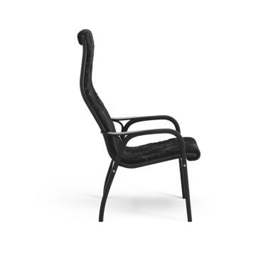 Lamino fåtölj - Fårskinn black-svartbetsad bok - Swedese
