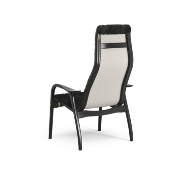 Lamino fåtölj - Fårskinn black-svartbetsad bok - Swedese