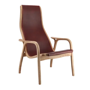 Lamino fåtölj jubileumsutgåva Svenssons 125 år - Oljad ek-rödbrunt tärnsjöläder - Swedese