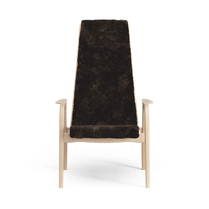 Lamino fåtölj lackad bok/fårskinn, Espresso (brun) Swedese