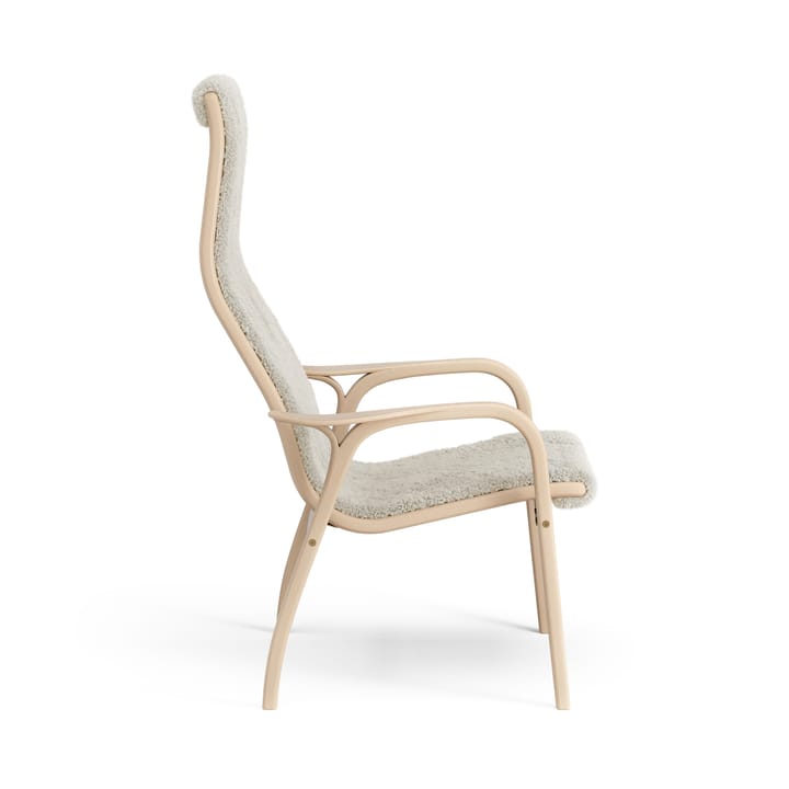Lamino fåtölj lackad bok/fårskinn, Moonlight (beige) Swedese