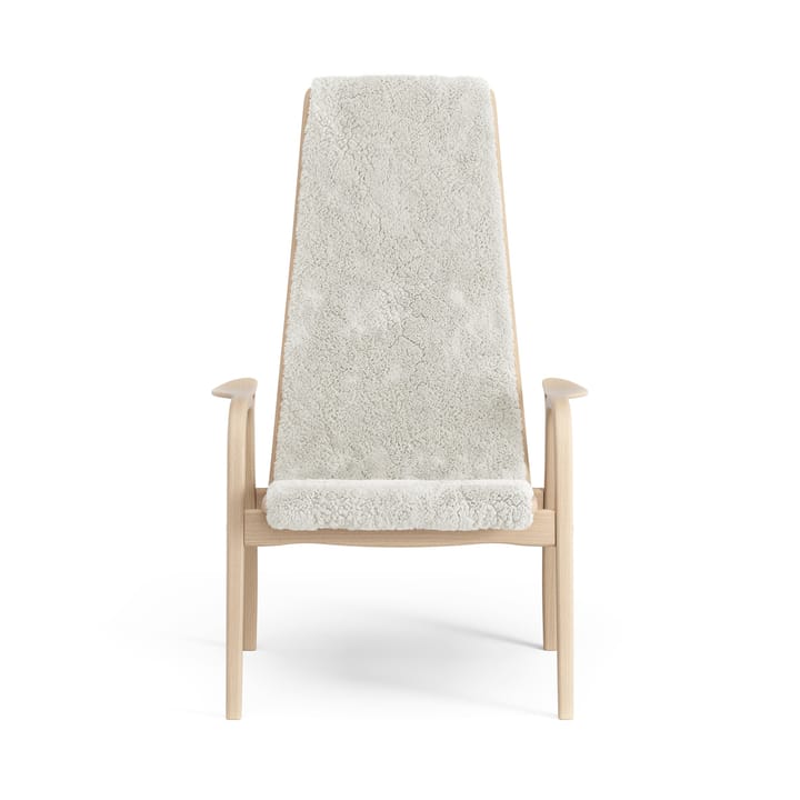 Lamino fåtölj lackad bok/fårskinn, Offwhite (vit) Swedese