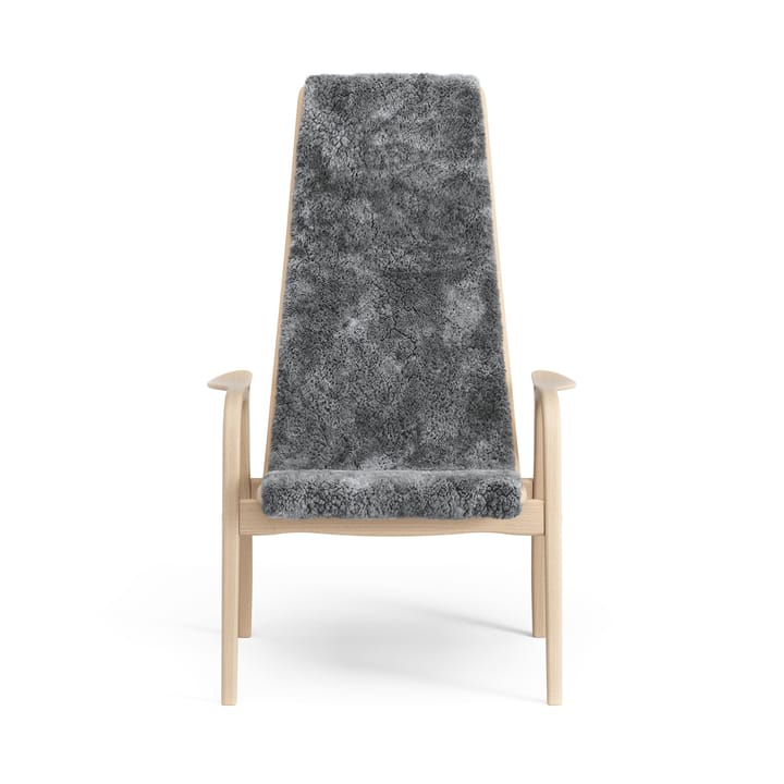 Lamino fåtölj lackad bok/fårskinn, Scandinavian Grey (grå) Swedese