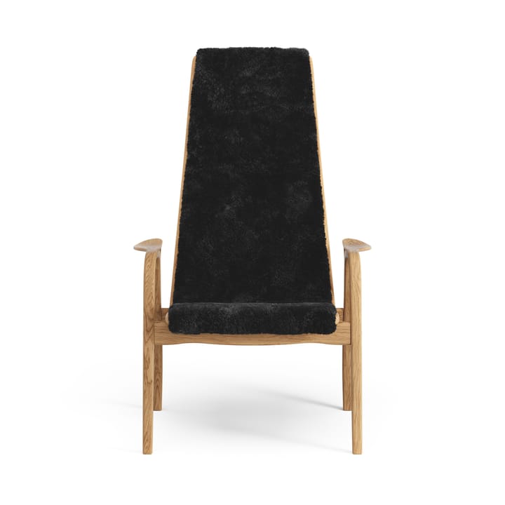 Lamino fåtölj oljad ek/fårskinn, Black (svart) Swedese