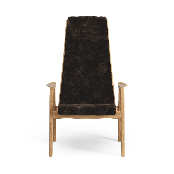 Lamino fåtölj oljad ek/fårskinn, Espresso (brun) Swedese