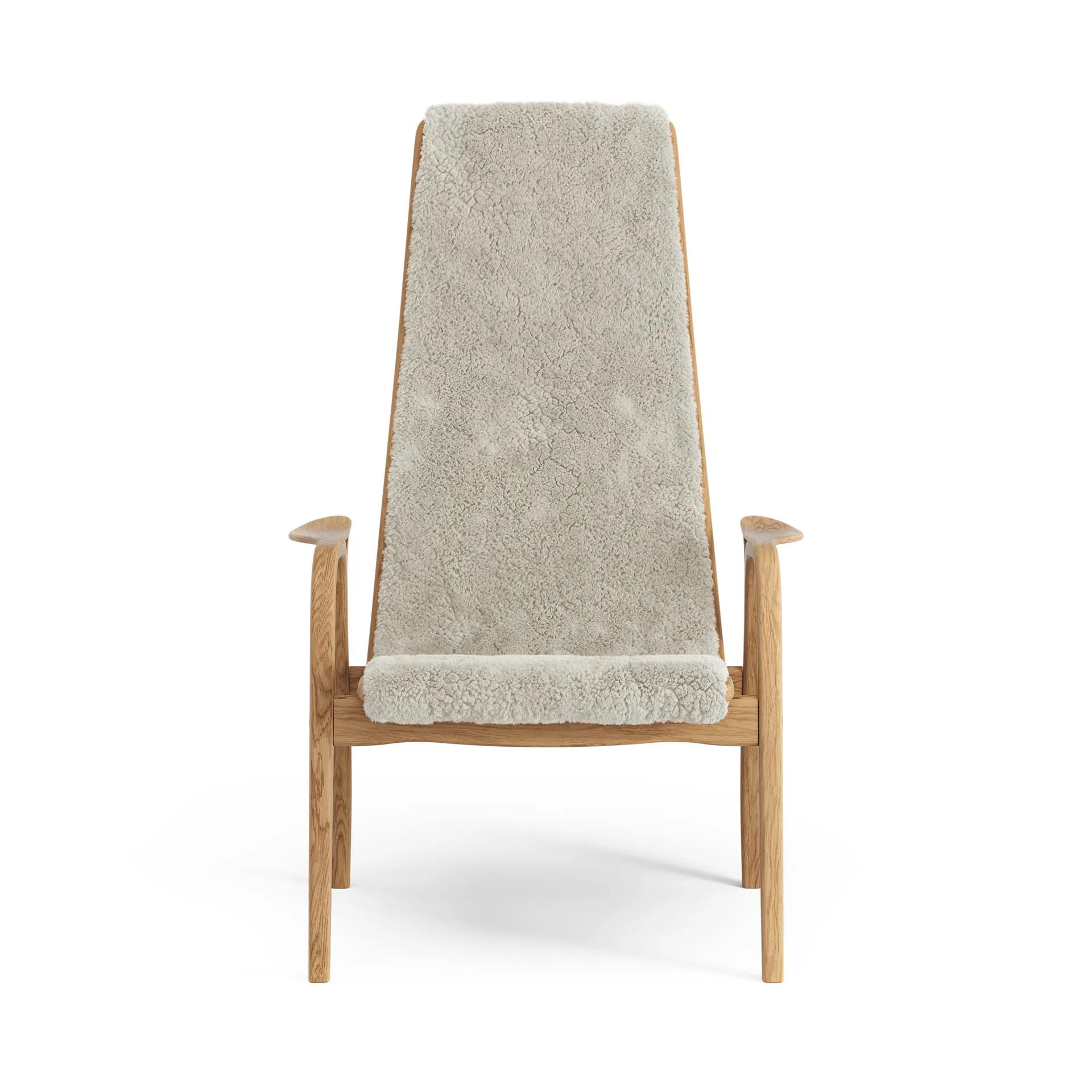 Lamino fåtölj oljad ek/fårskinn, Moonlight (beige) Swedese