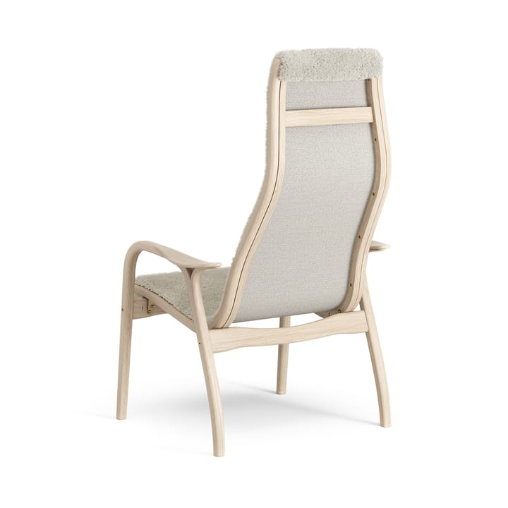 Lamino fåtölj vitpigmenterad ek/fårskinn, Moonlight (beige) Swedese