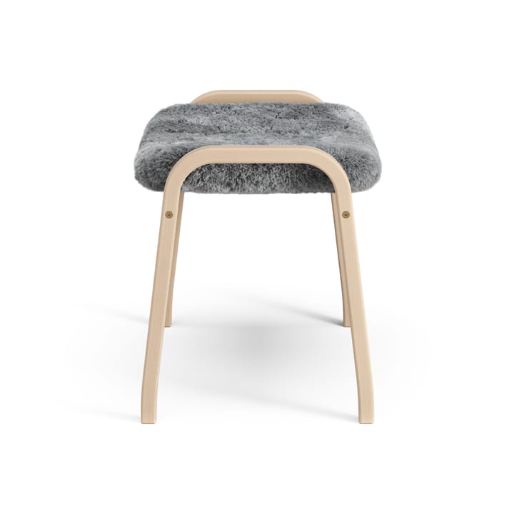 Lamino fotpall lackad bok/fårskinn, Scandinavian Grey (grå) Swedese