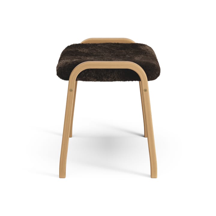 Lamino fotpall oljad ek/fårskinn, Espresso (brun) Swedese