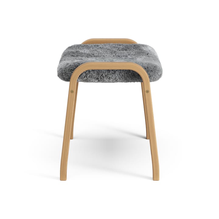 Lamino fotpall oljad ek/fårskinn, Scandinavian Grey (grå) Swedese