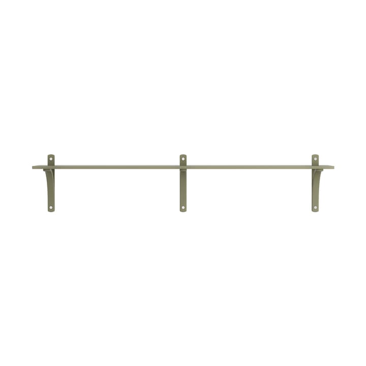 Levi hylla 1 hyllplan, Moss green-aluminium, 180 cm Swedese