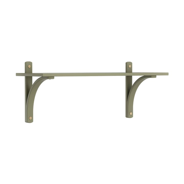 Levi hylla 1 hyllplan - Moss green-mässing, 90 cm - Swedese