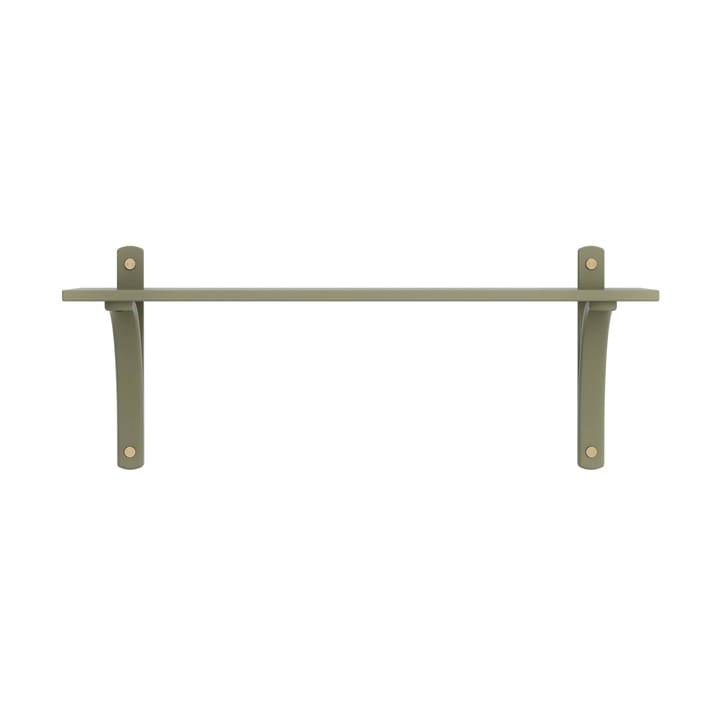 Levi hylla 1 hyllplan, Moss green-mässing, 90 cm Swedese