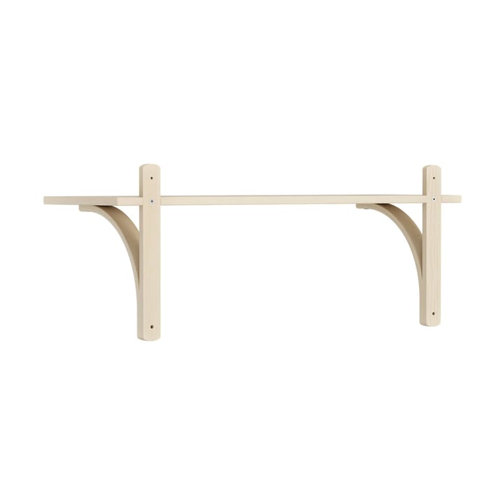 Levi hylla 1 hyllplan, Naturlackerad ask-aluminium, 90 cm Swedese