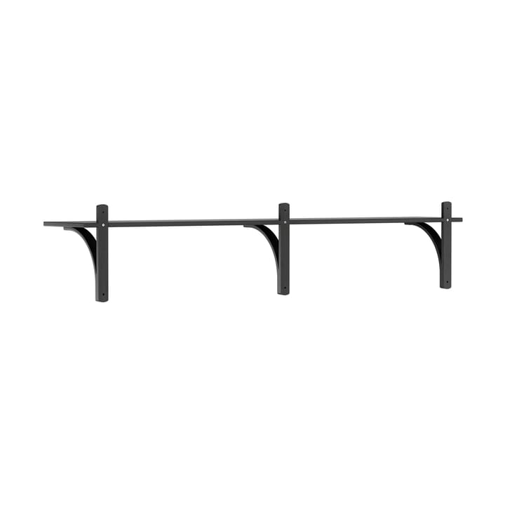 Levi hylla 1 hyllplan, Svartlaserad ask-aluminium, 180 cm Swedese