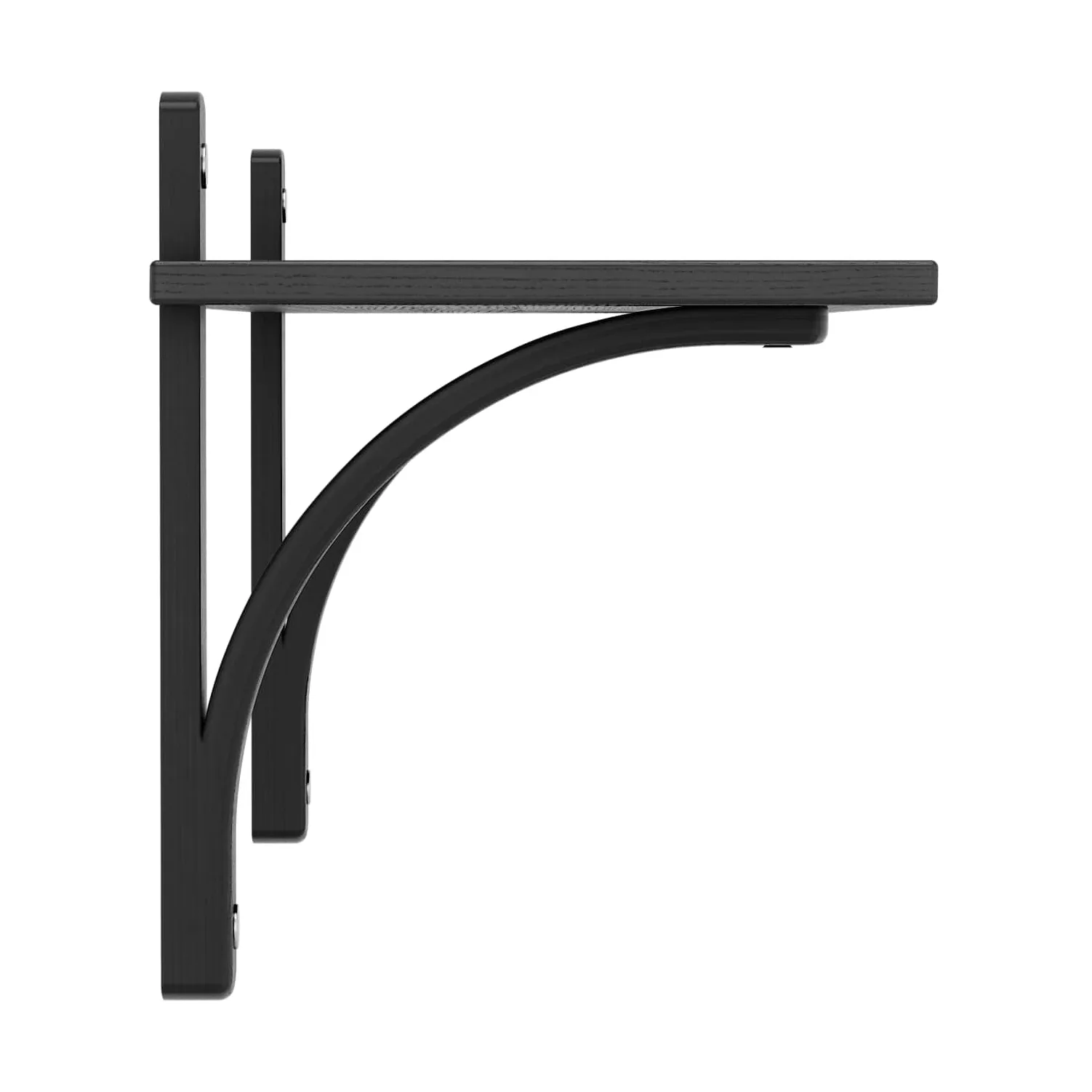 Levi hylla 1 hyllplan, Svartlaserad ask-aluminium, 90 cm Swedese