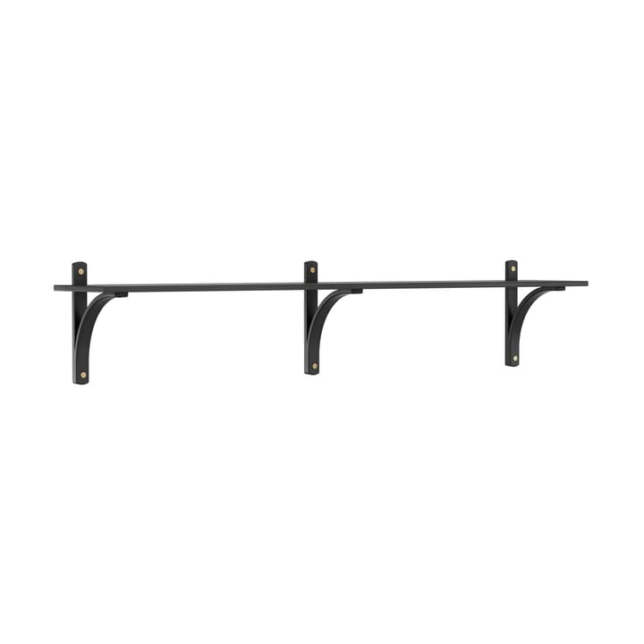 Levi hylla 1 hyllplan - Svartlaserad ask-mässing, 180 cm - Swedese