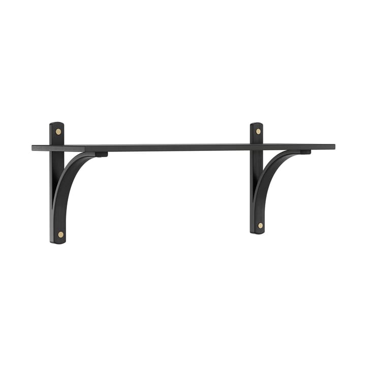 Levi hylla 1 hyllplan - Svartlaserad ask-mässing, 90 cm - Swedese